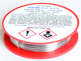 Cyna z topnikiem 1,00mm 100g S-Sn60Pb40 PB