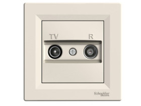 ASFORA Gniazdo antenowe R/TV końcowe (1dB) krem z ramką EPH3300123 SCHNEIDER ELECTRIC