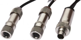 VK10A394, kabel połączeniowy Y, 1 m, 2x żeński M8 (gniazdo) prosty, męski Binder (złącze) 7-pinowy prosty