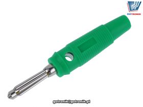 Wtyk banan 4mm zielony Amass 25.413.4