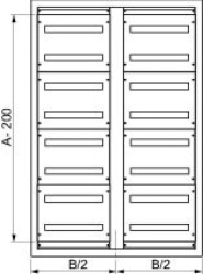 Spacial SF/SM płytka zaślepiająca w otworami, 300x800mm, przykręcana NSYMUC308