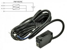 Czujnik foto odbiciowy, PNP; NO lub NC; 80cm