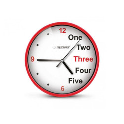 Zegar ścienny ESPERANZA EHC014R 20cm, Biało-czerwony