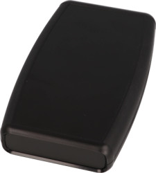 ABS handheld enclosure, (L x W x H) 147 x 89 x 25 mm, black (RAL 9005), IP54, 1553DBKBK