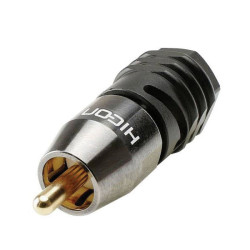 Hicon HI-CM03-NTL RCA Connector Plug Straight 2 Pins Black/White 1 Piece