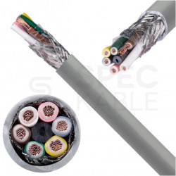 Kabel sterowniczy BiT LIYCY 6x0,75mm2 szary 300/300V ekranowany olejoodporny linka Bitner