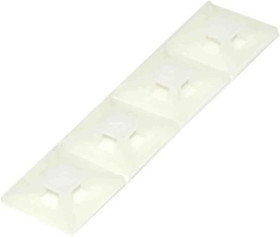 Mocowanie opaski kablowej samoprzylepne, 12.5mm x 12,5 mm, kolor: Naturalny, 100-szt., RS PRO