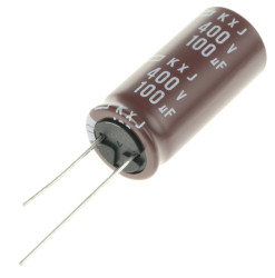 Kondensator 100μF 400V dc Radialny, Otwór przelotowy CHEMI-CON roztaw: 7.5mm 16 x 35.5mm