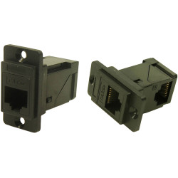 Cliff CP30751 RAFT Adapter Black DUALSLIM CAT5E RJ45 Right Angle Plug