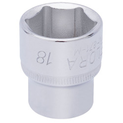 Elora 15235 18mm 3/8&quot; Square Drive Hexagon Socket