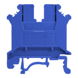 Złączka szynowa przelotowa niebieska śrubowa 4mm2 1P VDE UL PC4-01P-12-00A(H)