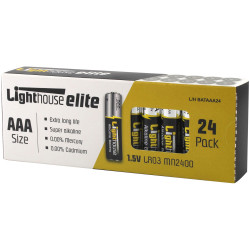Lighthouse L/HBATAAA24 AAA LR03 Alkaline Batteries 1120 Mah (Pack 24)