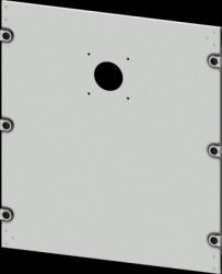 Aperture, rectangular, sheet steel, (W x H x D) 600 x 550 x 10 mm, light gray, 8PQ2055-6BA02