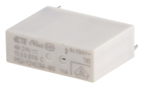 Przekaźnik mocy 24V dc SPST TE Connectivity 200mW, montaż PCB 2880Ω Otwór przezierny