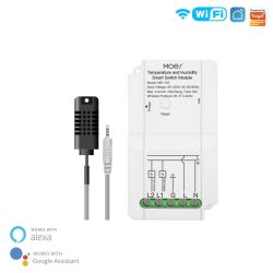 Przekaźnik Wifi z czujnikiem temperatury i wilgotności Zdalny pomiar temperatury Termostat Tuya MOES