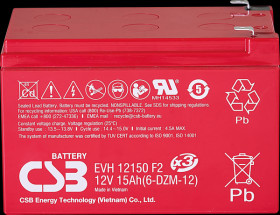 EVH12150X3 lead-acid battery, 15 Ah, 12 V, deep cycle