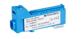 Listwa zaciskowa bezgwintowa LZB 14/N niebieska /8