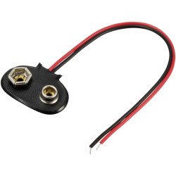 TRU COMPONENTS TC-13220520 Battery clip 9V PP3 Stud socket LxW 26x19mm