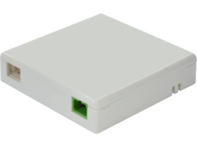 Gniazdo abonenckie światlowodowe FO FTTH na 2 adaptery SC simplex białe + adapter FO SC/UPC