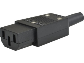 Wtyk zasilający IEC320 C13 złącze komputerowe (żeńskie) 2P+Z 230V 10A na kabel
