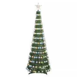 Dekoracja rozkładana choinka LED z gwiazdą 150cm RGB 16 programów pilot IP20 timer D5AA02