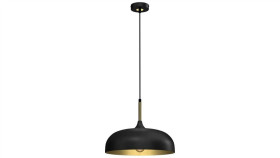 Lampa Wisząca Lincoln Black/Gold 1Xe27 35Cm Mlp8030 Milagro
