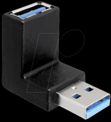 65339 USB 3.0 plug-socket, 90° angle, vertical