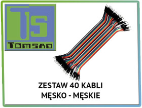 Zestaw 40 kabli połączeniowych 10cm (piny niezłocone)