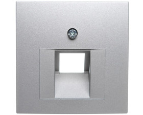 Berker B1/B5/B7 GLAS Plakietka do gniazda teleinformatycznego pojedynczego UAE aluminium 14071404
