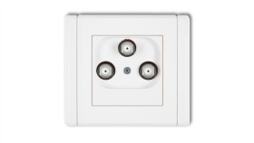 Flexi Gniazdo Multimedialne 3F Data (Vectra) Biały Fgmv