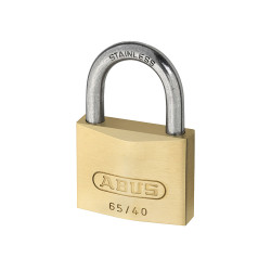 ABUS 37812 65IB/30mm Brass Padlock Stainless Steel Shackle Keyed Alike 6304