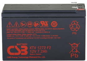 Lead-battery, 12 V, 7.2 Ah, 151 x 65 x 99 mm, faston plug 6.35 mm, XTV1272FR