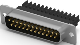 D-Sub plug, 25 pole, standard, equipped, straight, IDC connection, 1-745496-7