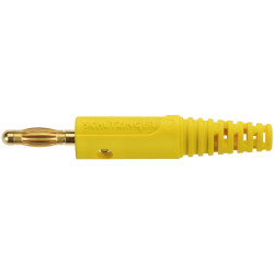 Sch&#xFC;tzinger DI FK 8 L Au/GE Spring-Loaded Plug 4mm Pin Yellow 1pc