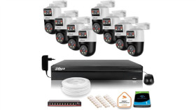 Zestaw Monitoringu Ip 8X Kamera Obrotowa 2Mpx/2Mpx Sdt2a200-2F-Nb-A-Pv +...