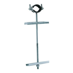 Uchwyt dystansowy na rurę i kabel słup ŻN UD 35/200 ŻNo (guma) z odsadzeniem L200, ocynk ogniowy