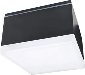 Oprawa LED 10W 800lm 4000K/neutralna IP54 IK08 kwadratowa wodoodporna aluminium + PMMA czarna RIKO-S 10W NW GXPS152