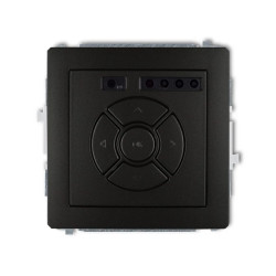 DECO Sterownik roletowy elektroniczny (sterowanie lokalne i pilotem, sterowanie strefą i podstrefą) czarny mat 12DSR-4