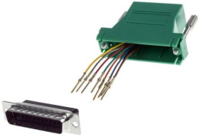 Adapter do złączy RJ, 25-stykowe D-sub męskie, RJ45 żeńskie