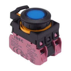 CW1L-A1E02Q3S Blue 12V illuminated Maintained Push Button Switch 2NC IP65 IDEC