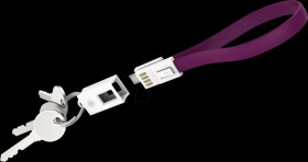 214003 Sync &amp; charge key fob, Micro B, 0.2 m, purple