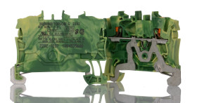 Listwa zaciskowa uziemienia WAGO poziomy: Pojedynczy 22 → 12AWGWciskany zacisk Cage Clamp TOPJOB S, 2202 raster: