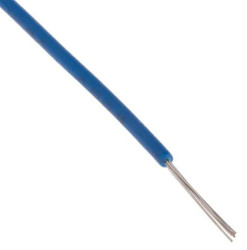 Przewód jednożyłowy linkowy, Przewód instalacyjny, 0,08 mm², 7/0,12 mm, 28 AWG, MPPE, 600 V, Niebieski, dł. 100m, RS PRO