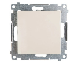 Simon 54 Przycisk pojedynczy zwierny, szybkozłącza, kremowy DP1.01/41