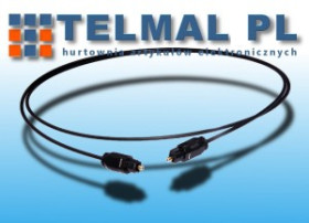 Kabel przewód optyczny TOSLINK Black-Style 1,5m