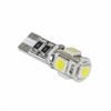 Żarówka samochodowa LED (Canbus) 12V T10 5 led SMD5050 biała