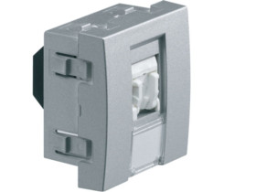 systo Gniazdo informatyczne z polem opisowym 1x RJ45 kat. 6 STP 2M alu WS226T HAGER