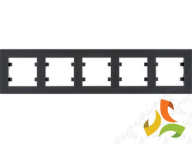 LUMINA INTENSE Ramka 5 pięciokrotna pozioma czarna WL5753 HAGER