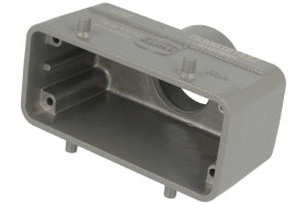 Obudowa złącza; Han B; 19300161422; 16B; metal; proste; na przewód; wyjście na dławnicę M32; do 2 klamer; 1 górne wyjście przewo