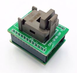 Adapter QFN8 / MLP8 / MLF8 / DFN8 / WSON8 (SMD)-->PDIP ZIF R=1,27mm 5x6mm